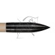 TOPHAT BULLET BURNISHED STEEL VARF SAGETI LEMN