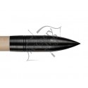 TOPHAT BULLET BURNISHED STEEL VARF SAGETI LEMN