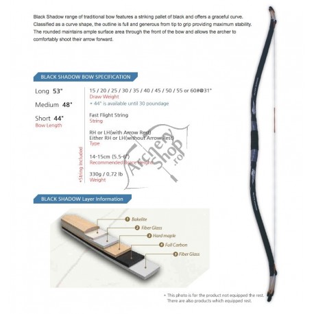 FREDDIE ARCHERY BLACK SHADOW HORSEBOW ARC KTB