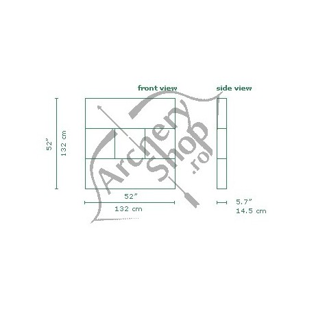 DANAGE PANOU PENTRU TINTA TIP A2 -132/132/14.5CM CU UN CENTRU DE 24.5