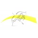 BUCK TRAIL FEATHERS  CULORI FLUORESCENTE PENE NATURALE  4 INCH