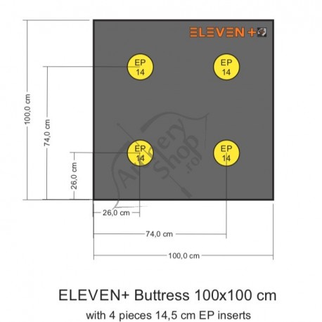 PANOU ELEVEN PLUS CU 4 x14.5 CENTRI EASY PULL 100x100