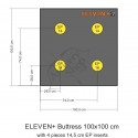 ELEVEN PLUS STRONG PANOU TINTA 100x100CM CU 4 x14.5 CENTRI EASY PULL