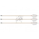 SAGETI LEMN MOLID PENE NATURAL FLU FLU 4" SET 3 BUC