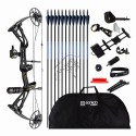 SANLIDA DRAGON X8 PRO COMPOUND NEGRU KIT READY TO SHOOT