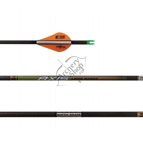 EASTON AXIS LONG RANGE MATCH GRADE SHAFT CARBON .001 4 MM SET 12 BUC