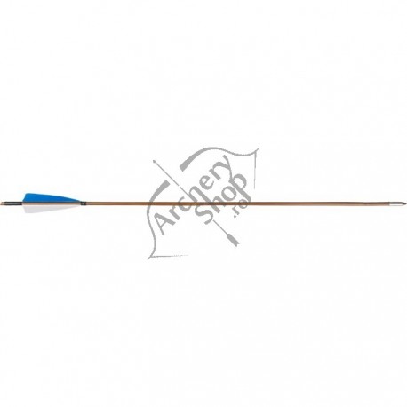 WILD MOUNTAIN BAMBOO ARROW  BAMBUS CU PENE NATURALE 4"  SET 3 BUC