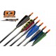 EASTON POWERFLIGHT PENE NATURALE 4" CUSTOM SAGETI CARBON SET 6 BUC