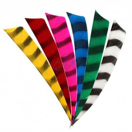 BUCK TRAIL FEATHER SHIELD/ROUND BARATA PANA NATURALA 5"